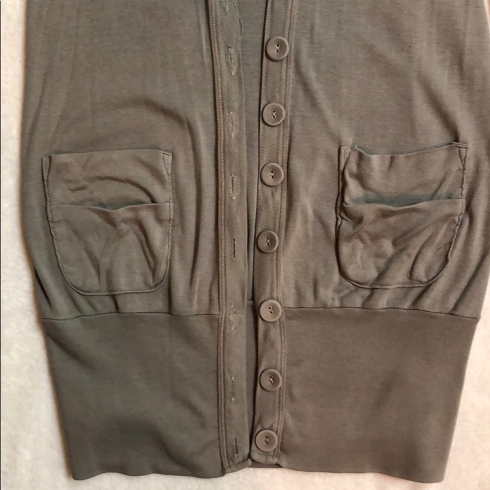 Splendid Basic Grey Button Down Cardigan - image 3